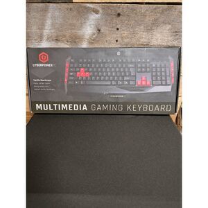 New Open Box Cyperpower PC Multimedia Gaming Keyboard Wired USB